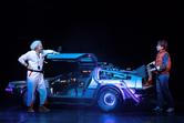 Roger Bart as Doc Brown & Olly Dobson as Marty McFly in Back to the Future the Musical
