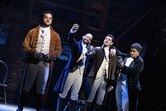 Reuben Joseph as Hamilton, Waylon Jacobs, Jake Halsey-Jones and Emile Ruddock..